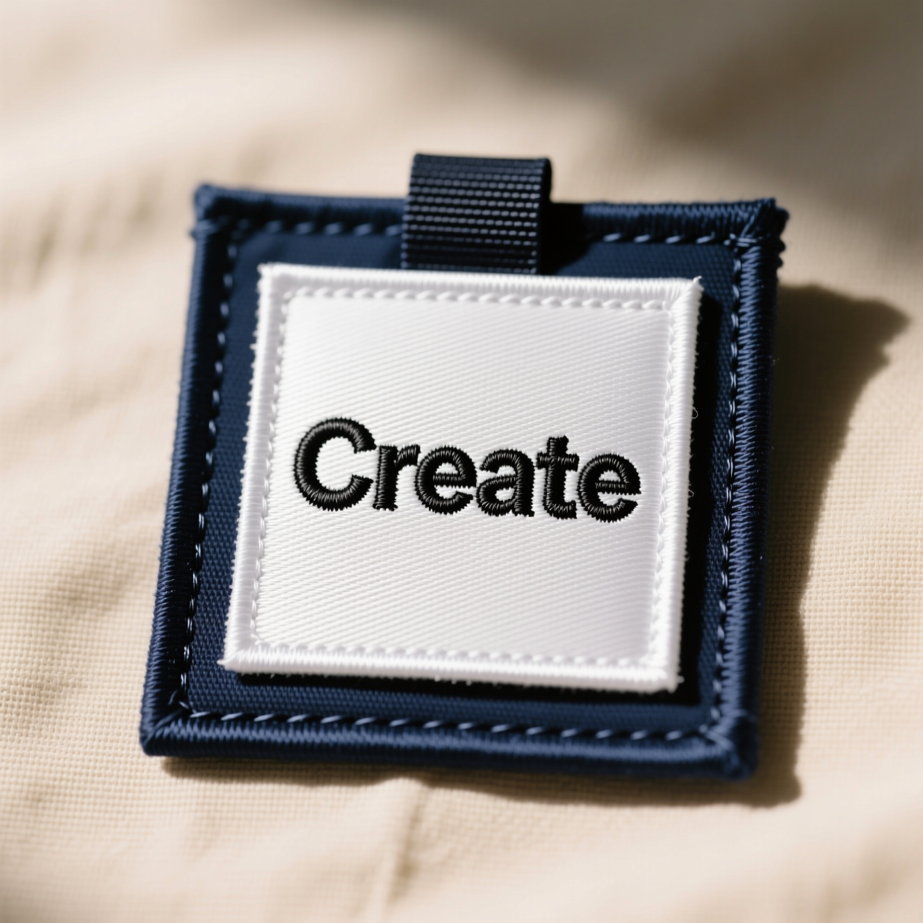 Create text velcro patch
