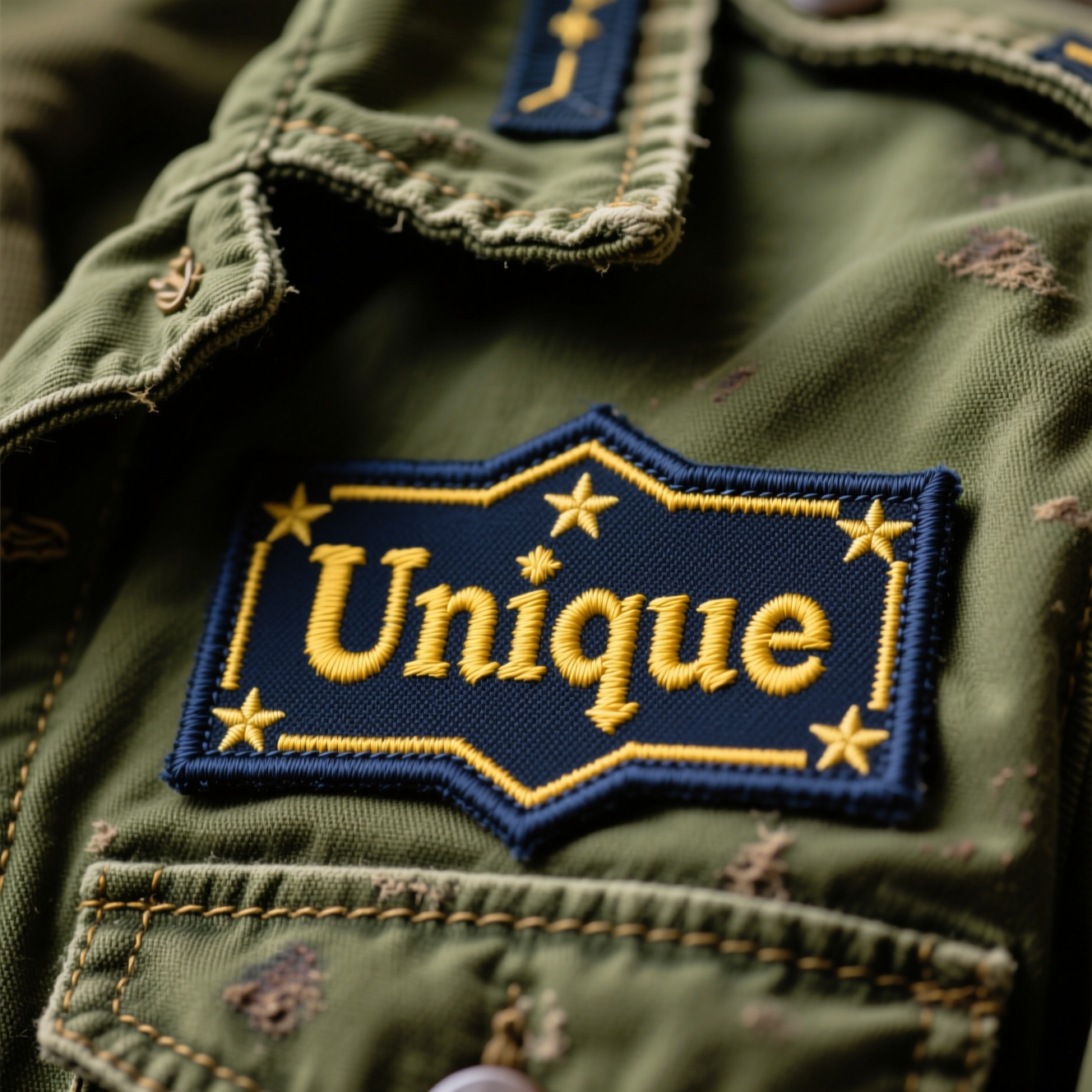 Unique text velcro patch