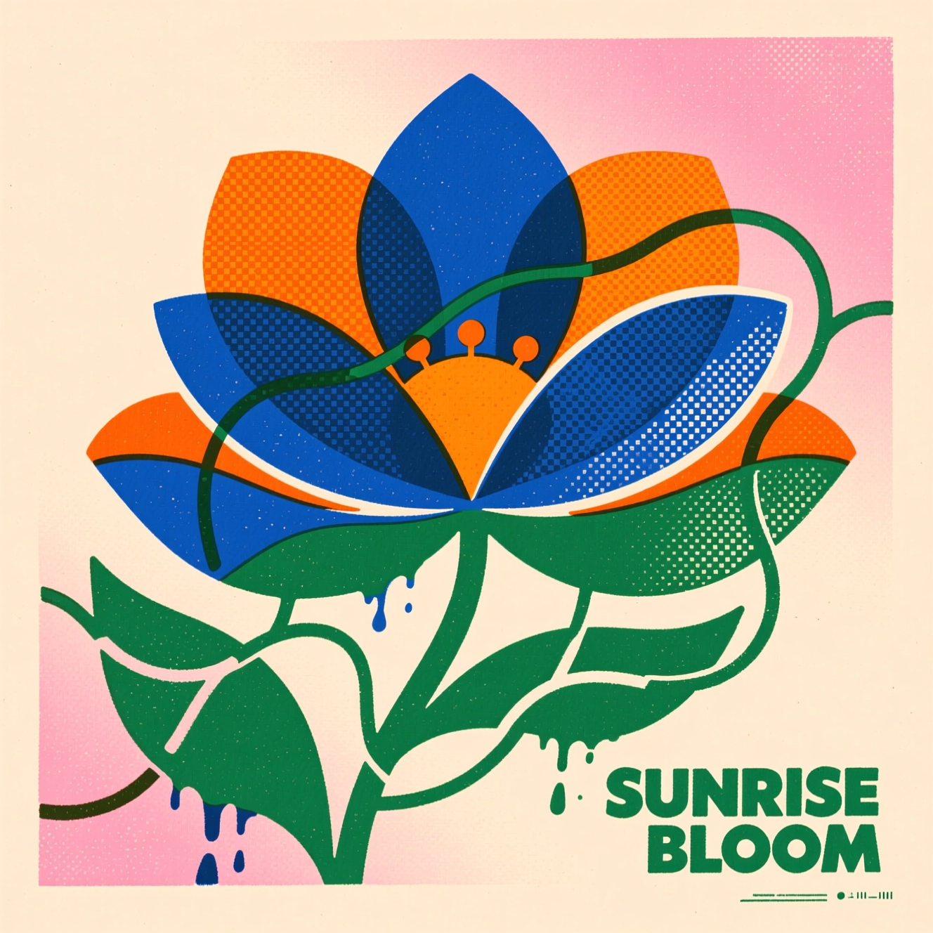 Screen printed artistic design